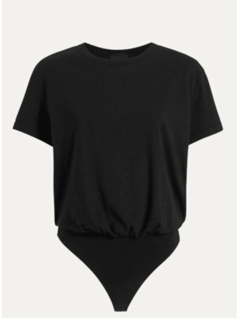 NUUDS black cotton short sleeve bodysuit sz XL